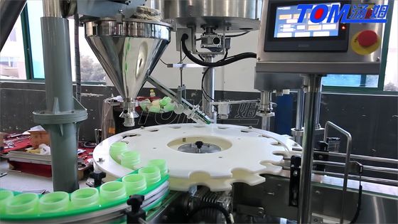 comprare Macchina di imballaggio in polvere per bottiglie completamente automatica a controllo PLC fabbricazione online