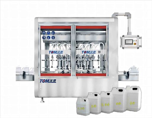 Macchina riempitrice per pesticidi liquidi Glifosato Paraquat da 1L-5L completamente automatica, tipo lineare