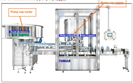 3000-9000BPH Automatic Capping Machine Rotary Bottle Trigger Capper