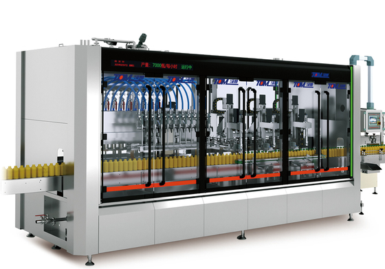 Servo motor Monoblock Filler Capper Machine per la progettazione di campioni e diametri di bottiglia adatti